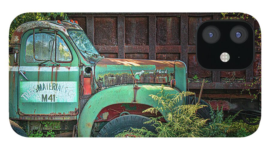 Mack iPhone 12 Case featuring the photograph Old Green Mack by Kristia Adams