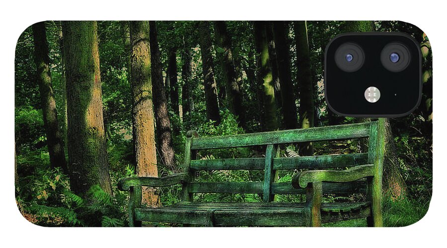 Edinburgh iPhone 12 Case featuring the photograph Old Weathered Bench by Yvonne Johnstone