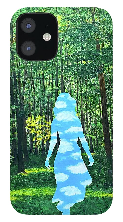 Deep Forest iPhone 12 Case featuring the painting Out of the Woods by Thomas Blood