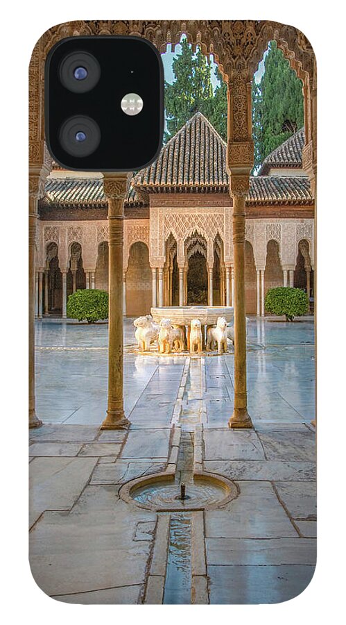 Courtyard Of The Lions iPhone 12 Case featuring the photograph Patio de Los Leones by Rebecca Herranen