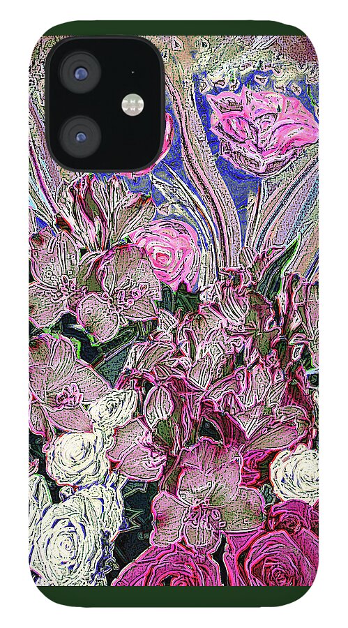 Flowers iPhone 12 Case featuring the photograph Pink Rose Garden by Corinne Carroll