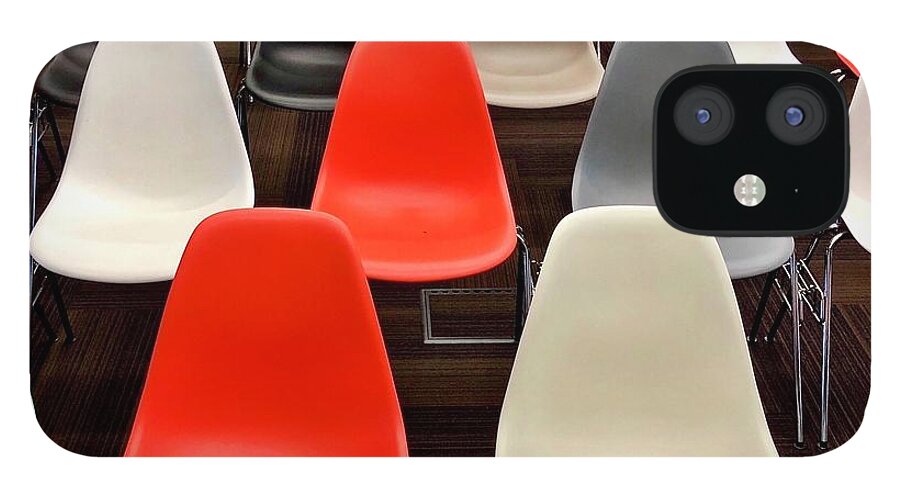  iPhone 12 Case featuring the photograph Plastic Chairs by Julie Gebhardt