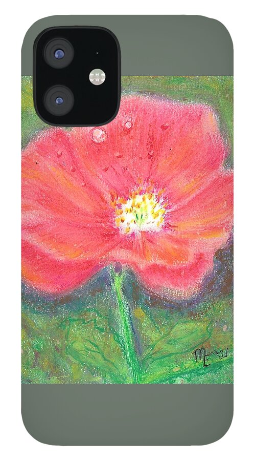 Poppy IPhone 12 Case featuring the painting Poppy by Monica Resinger
