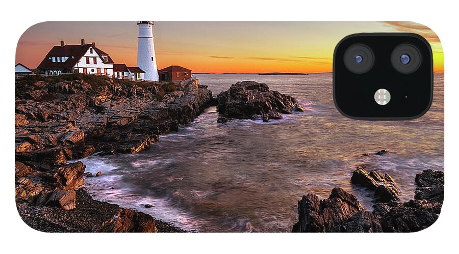 Maine iPhone 12 Case featuring the photograph Portland Head Lighthouse by Gary Johnson