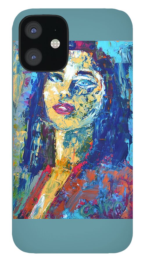  iPhone 12 Case featuring the painting Portrait Study 1 by Chiara Magni