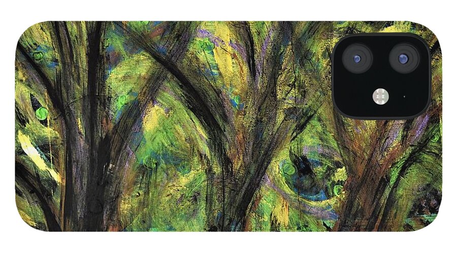 Fall iPhone 12 Case featuring the painting Prairie Gusting by Pam O'Mara