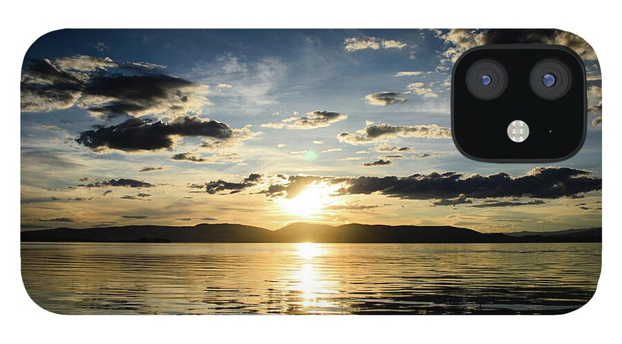Montana iPhone 12 Case featuring the photograph Quiet Flathead Sunset by Tara Krauss