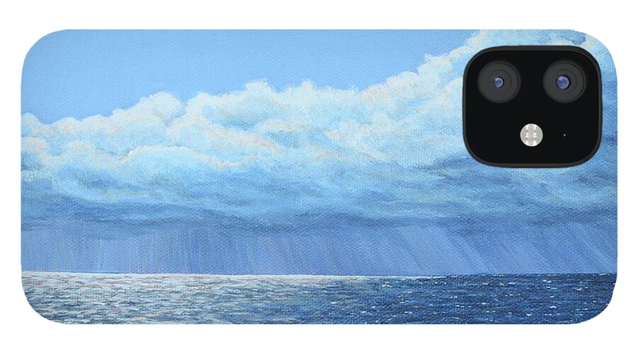 Marine iPhone 12 Case featuring the painting Rain Is Coming by Aicy Karbstein