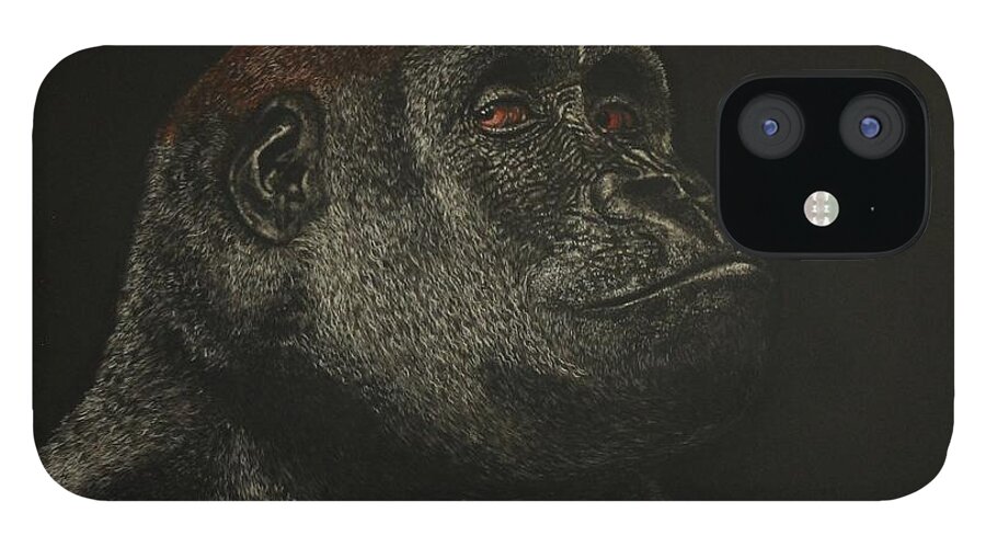 Gorilla iPhone 12 Case featuring the painting Really ? by Bob Williams