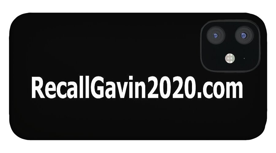 Recall Gavin Newsom iPhone 12 Case featuring the photograph Recall Gavin Newsom Face Mask by Mark Stout
