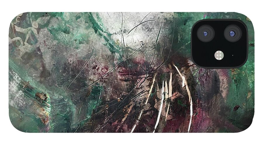 Abstract Art iPhone 12 Case featuring the painting Relic Queen by Rodney Frederickson