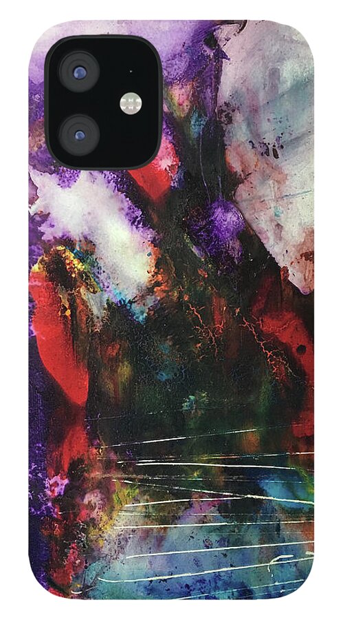 Abstract Art iPhone 12 Case featuring the painting Revenant Skin by Rodney Frederickson