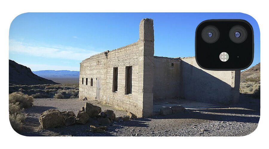 Ghost Town iPhone 12 Case featuring the photograph Rhyolite Ghost Town by Jonathan Babon