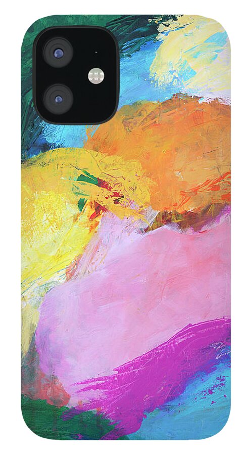 Abstract Painting iPhone 12 Case featuring the painting Road map by Stella Levi