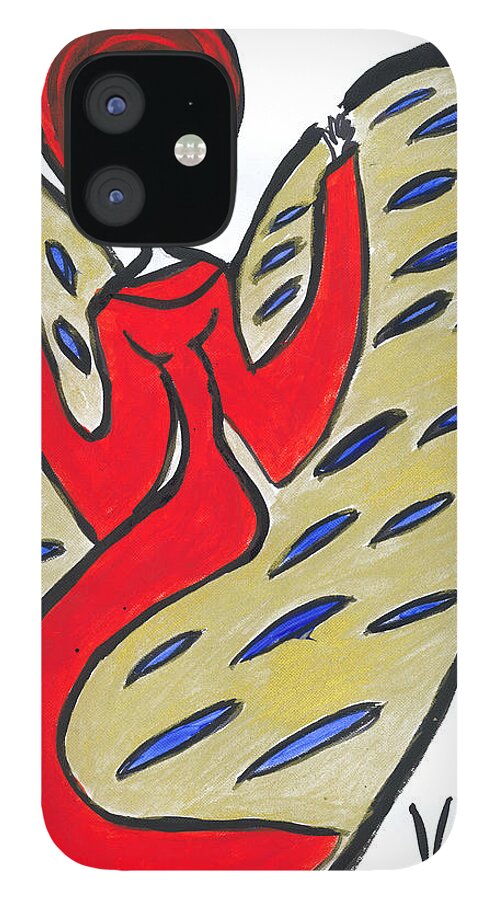 Angel iPhone 12 Case featuring the painting Sammatrea Angel by Victoria Mary Clarke