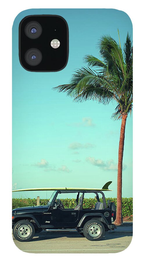 Surfer iPhone 12 Case featuring the photograph Saturday Surfer Jeep by Laura Fasulo