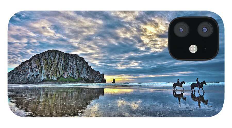 Morro Rock iPhone 12 Case featuring the photograph Shadow Riders by Beth Sargent