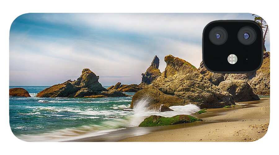 Shi iPhone 12 Case featuring the photograph Shi Shi Beach Rocks by Amanda Jones