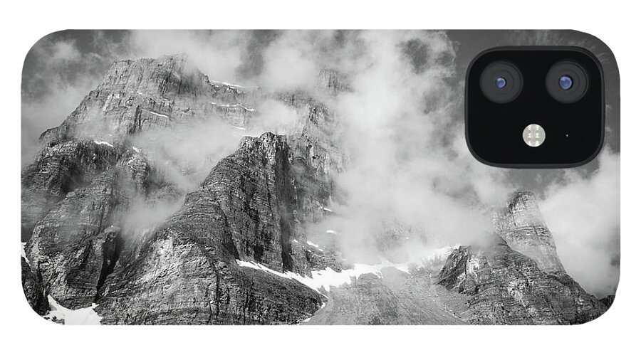 Storm iPhone 12 Case featuring the photograph Shrouded Mountains by Jake Sublett