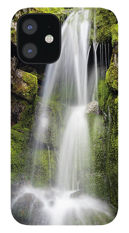 Waterfall iPhone 12 Case featuring the photograph Silky Waterfall by Gary Geddes