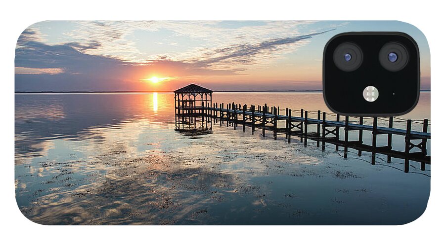 North Carolina iPhone 12 Case featuring the photograph Sitting on the Dock of the Bay by Erin Marie Davis