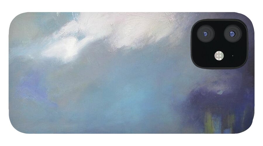 Sky Breaking iPhone 12 Case featuring the painting Sky Breaking by Chris Gholson