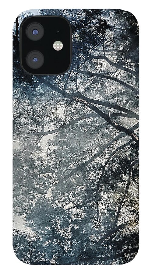  iPhone 12 Case featuring the photograph Smoky Trees by Stephen Dorton