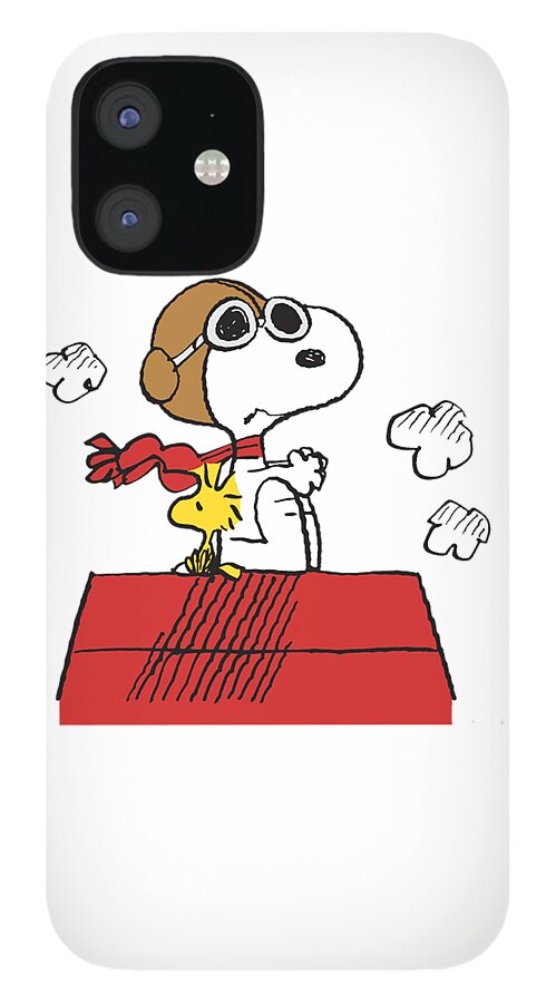 Snoopy And Woodstock Flying iPhone 12 Case for Sale by Wily Alien