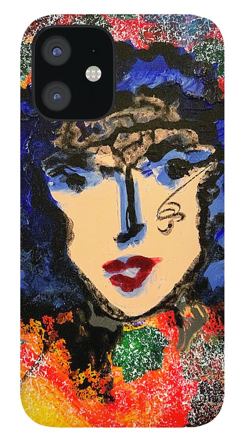 Woman iPhone 12 Case featuring the painting Spring Time by Leslie Porter