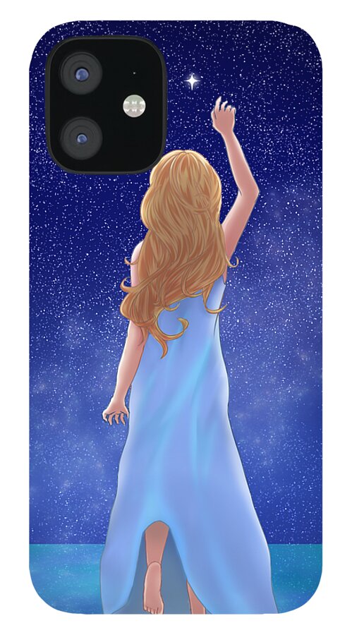 iPhone 12 Case featuring the digital art Star of Hope by Fhyzzie Lee