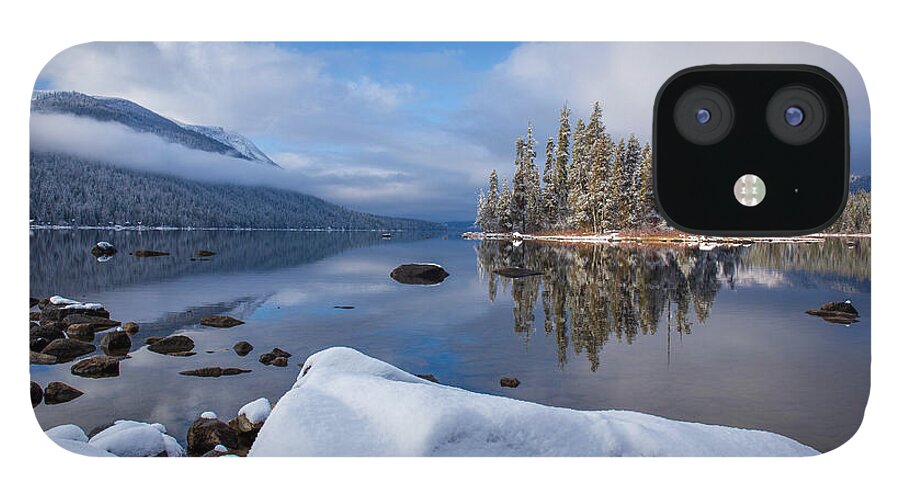Stillness On Lake Wenatchee iPhone 12 Case featuring the photograph Stillness on Lake Wenatchee by Lynn Hopwood