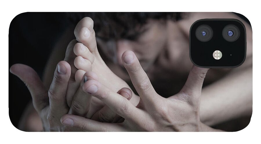 Yoga iPhone 12 Case featuring the photograph Strength of Hands by Marian Tagliarino