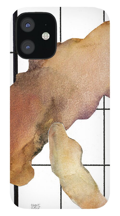 Cut Outs iPhone 12 Case featuring the mixed media Suckling by Hans Egil Saele
