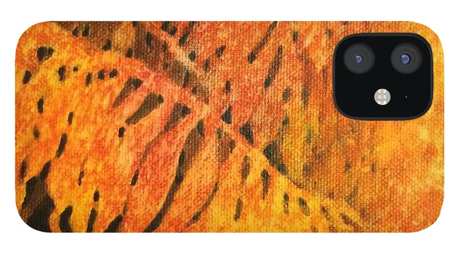 Sumac iPhone 12 Case featuring the painting Sumac by Milly Tseng