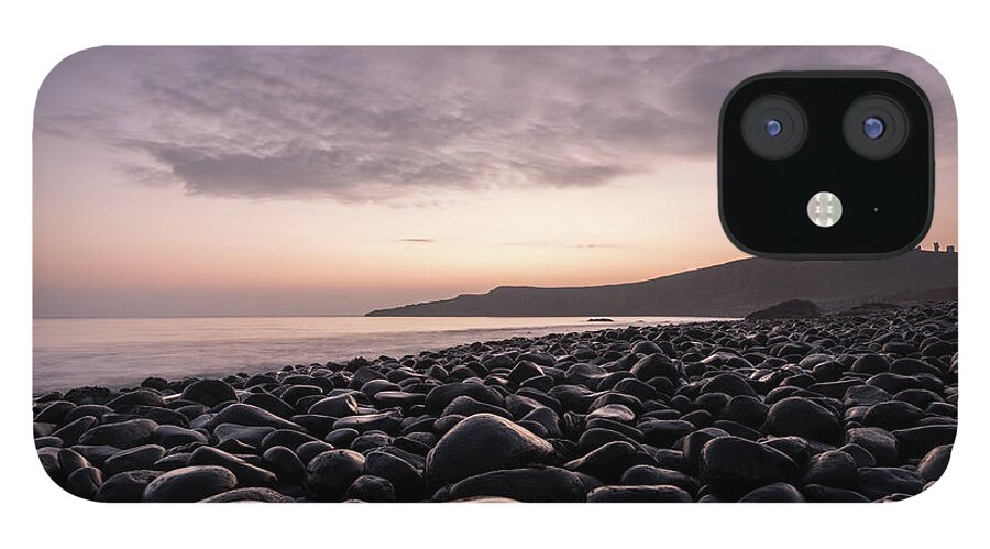 Landscape iPhone 12 Case featuring the photograph Sunrise at Dunstanburgh Castle, Northumberland, England, UK by Sarah Howard