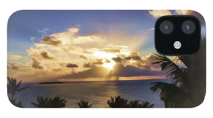Clouds iPhone 12 Case featuring the photograph Sunrise in Paradise 12 by Roberta Byram