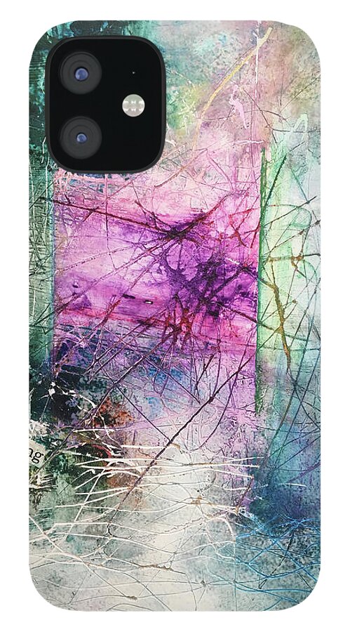 Abstract Art iPhone 12 Case featuring the painting Symbolic Resonance by Rodney Frederickson