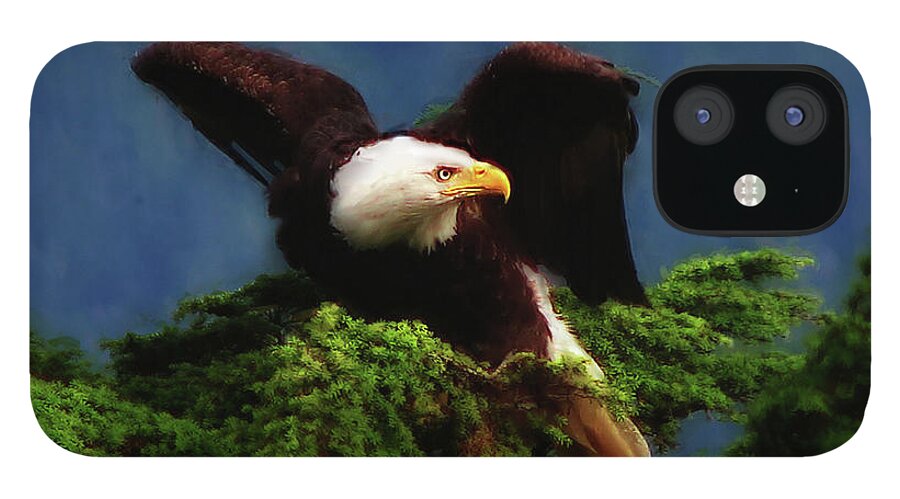 Eagle iPhone 12 Case featuring the painting Taking Flight  by Joel Smith