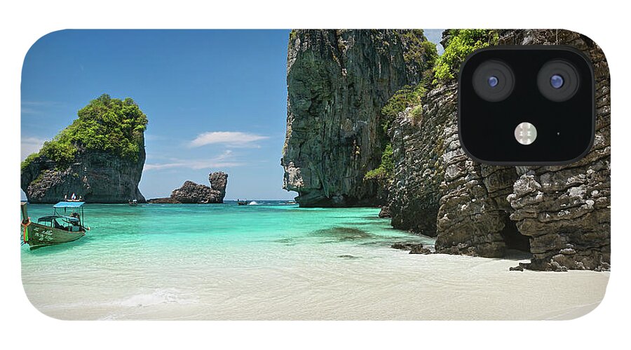 Thailand iPhone 12 Case featuring the photograph Thailand - Nui Bay on Koh Phi Phi Don Island by Olivier Parent