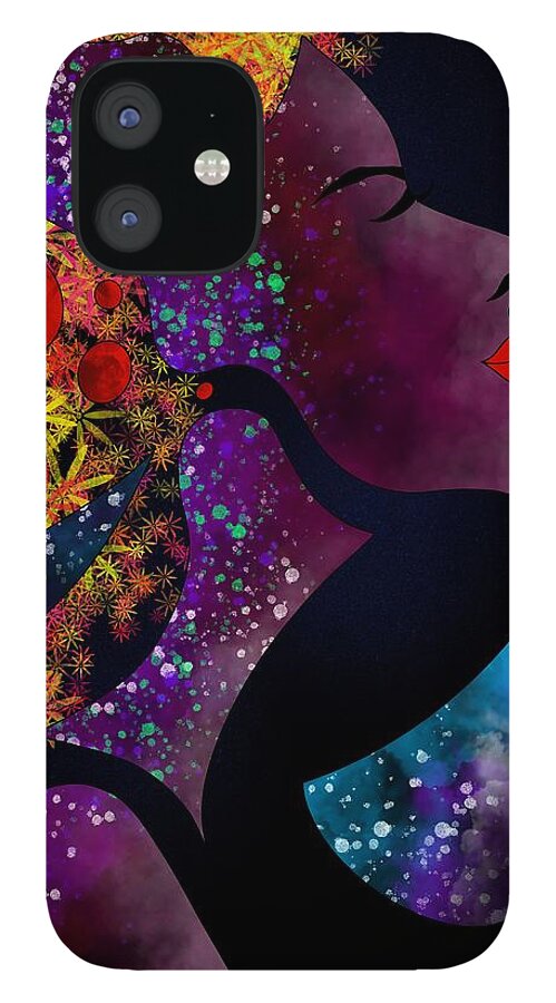 Beauty iPhone 12 Case featuring the painting The beauty of the woman 2 by Patricia Piotrak