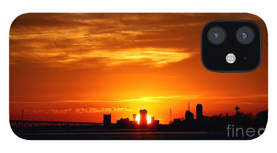 Atardecer iPhone 12 Case featuring the photograph The Before of the Niagara Falls Sunset by Tony Lee