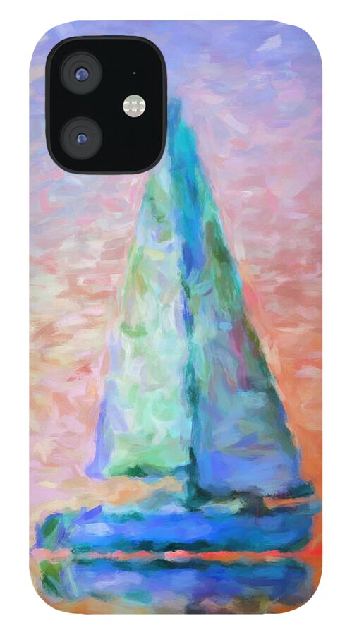 Nautical iPhone 12 Case featuring the painting The Daring by Trask Ferrero