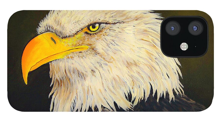 Eagle iPhone 12 Case featuring the painting The Eagle by Shirley Dutchkowski