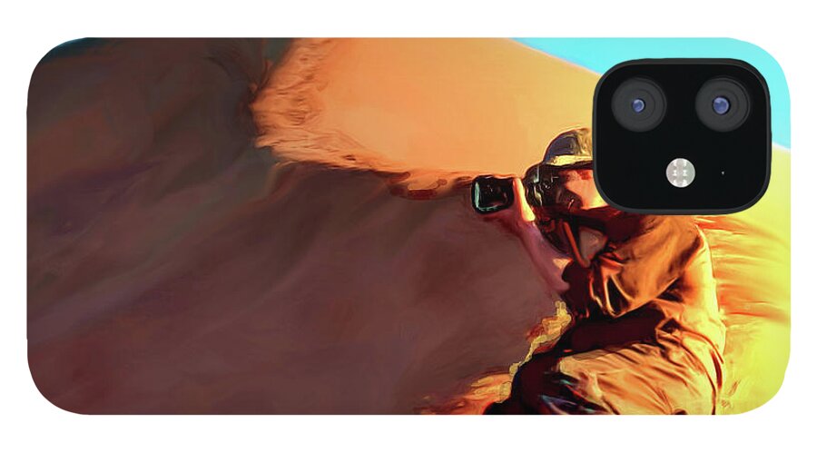 Sand Dune iPhone 12 Case featuring the painting The Explorer by Joel Smith