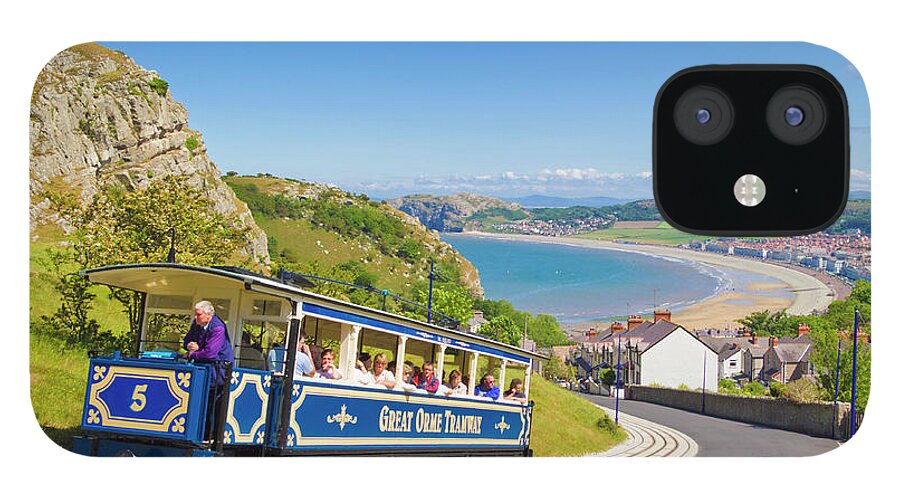 Llandudno iPhone 12 Case featuring the photograph The Great Orme tramway, Llandudno, Wales by Neale And Judith Clark