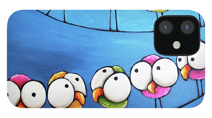 Bird iPhone 12 Case featuring the painting The Meeting by Lucia Stewart