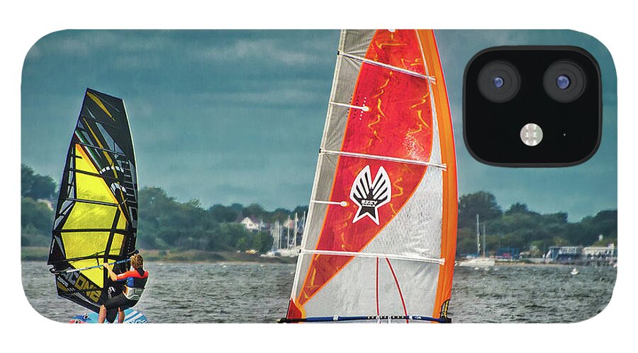 Speed iPhone 12 Case featuring the photograph The Ups And Downs Of Windsurfing by Gary Slawsky