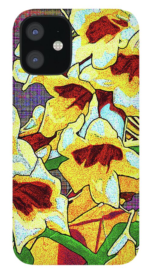 Macon iPhone 12 Case featuring the digital art Trumpet Flowers At Ocmulgee by Rod Whyte