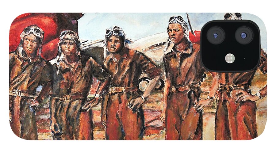 Tuskegee Airmen iPhone 12 Case featuring the painting Tuskegee Airmen by John Bohn