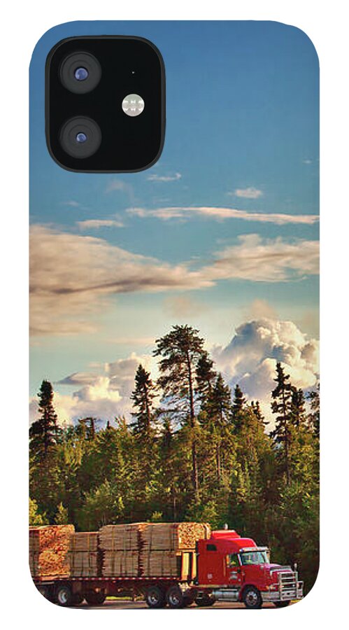 Truck iPhone 12 Case featuring the photograph Under the big Canadian sky by Tatiana Travelways